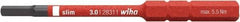 Wiha - 4mm Drive, Inch or Metric Screwdriver Bit - 75mm OAL - USA Tool & Supply