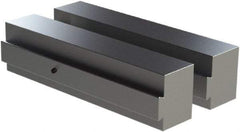 CarveSmart - 1-1/2" Wide x 2" High x 1-1/2" Thick, Flat/No Step Vise Jaw - Soft, Aluminum, Fixed Jaw, Compatible with 6" Vises - USA Tool & Supply