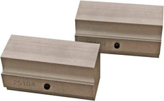 CarveSmart - 1-1/2" Wide x 2" High x 1-1/2" Thick, Flat/No Step Vise Jaw - Soft, Aluminum, Fixed Jaw, Compatible with 6" Vises - USA Tool & Supply