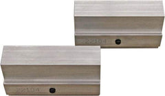 CarveSmart - 1" Wide x 2-1/4" High x 1" Thick, Flat/No Step Vise Jaw - Soft, Aluminum, Fixed Jaw, Compatible with 6" Vises - USA Tool & Supply