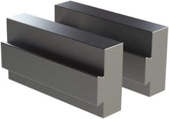 CarveSmart - 1" Wide x 2-1/4" High x 1" Thick, Flat/No Step Vise Jaw - Soft, Aluminum, Fixed Jaw, Compatible with 6" Vises - USA Tool & Supply