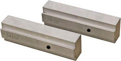 CarveSmart - 1" Wide x 1.71" High x 1" Thick, Flat/No Step Vise Jaw - Soft, Aluminum, Fixed Jaw, Compatible with 6" Vises - USA Tool & Supply