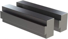 CarveSmart - 1" Wide x 1.71" High x 1" Thick, Flat/No Step Vise Jaw - Soft, Aluminum, Fixed Jaw, Compatible with 6" Vises - USA Tool & Supply