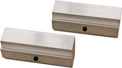 CarveSmart - 1" Wide x 1.71" High x 1" Thick, Flat/No Step Vise Jaw - Soft, Aluminum, Fixed Jaw, Compatible with 6" Vises - USA Tool & Supply