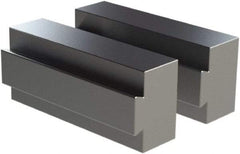 CarveSmart - 1" Wide x 1.71" High x 1" Thick, Flat/No Step Vise Jaw - Soft, Aluminum, Fixed Jaw, Compatible with 6" Vises - USA Tool & Supply