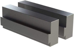 CarveSmart - 1" Wide x 2-1/4" High x 1" Thick, Flat/No Step Vise Jaw - Soft, Aluminum, Fixed Jaw, Compatible with 6" Vises - USA Tool & Supply