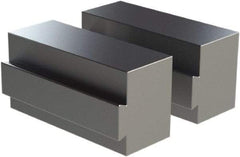 CarveSmart - 1-1/2" Wide x 2" High x 1-1/2" Thick, Flat/No Step Vise Jaw - Soft, Aluminum, Fixed Jaw, Compatible with 6" Vises - USA Tool & Supply