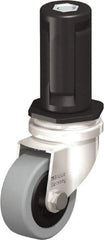 Blickle - 2" Diam x 45/64" Wide x 2-13/16" OAH Stem Mount Swivel Caster - Solid Rubber, 88 Lb Capacity, Plain Bore Bearing, Round Stem - USA Tool & Supply