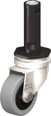 Blickle - 2" Diam x 45/64" Wide x 2-13/16" OAH Stem Mount Swivel Caster - Solid Rubber, 88 Lb Capacity, Plain Bore Bearing, Round Stem - USA Tool & Supply