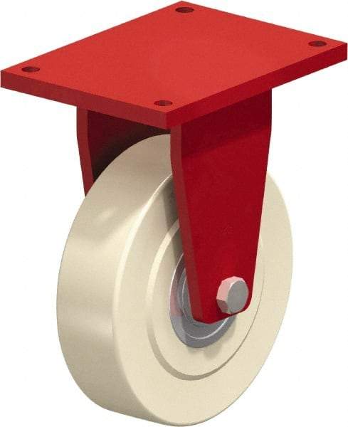 Blickle - 16" Diam x 4-21/64" Wide x 20-55/64" OAH Top Plate Mount Rigid Caster - Impact-Resistant Cast Nylon, 26,400 Lb Capacity, Ball Bearing, 15-3/4 x 11-13/16" Plate - USA Tool & Supply