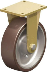 Blickle - 10" Diam x 3-9/64" Wide x 12" OAH Top Plate Mount Rigid Caster - Polyurethane-Elastomer Blickle Besthane, 3,960 Lb Capacity, Ball Bearing, 6-7/8 x 5-1/2" Plate - USA Tool & Supply