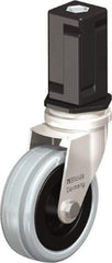 Blickle - 3" Diam x 63/64" Wide x 3-31/32" OAH Stem Mount Swivel Caster - Solid Rubber, 132 Lb Capacity, Plain Bore Bearing, Square Stem - USA Tool & Supply