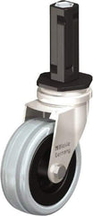 Blickle - 3" Diam x 63/64" Wide x 3-31/32" OAH Stem Mount Swivel Caster - Solid Rubber, 132 Lb Capacity, Plain Bore Bearing, Square Stem - USA Tool & Supply