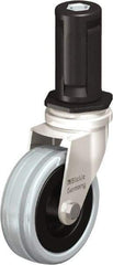 Blickle - 3" Diam x 63/64" Wide x 3-31/32" OAH Stem Mount Swivel Caster - Solid Rubber, 132 Lb Capacity, Plain Bore Bearing, Round Stem - USA Tool & Supply