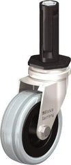 Blickle - 3" Diam x 63/64" Wide x 3-31/32" OAH Stem Mount Swivel Caster - Solid Rubber, 132 Lb Capacity, Plain Bore Bearing, Round Stem - USA Tool & Supply