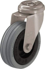 Blickle - 3" Diam x 63/64" Wide x 3-27/32" OAH Stem Mount Swivel Caster - Solid Rubber, 132 Lb Capacity, Plain Bore Bearing, Square Stem - USA Tool & Supply