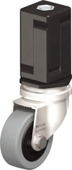 Blickle - 2" Diam x 45/64" Wide x 2-13/16" OAH Stem Mount Swivel Caster - Solid Rubber, 88 Lb Capacity, Plain Bore Bearing, Square Stem - USA Tool & Supply