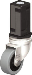 Blickle - 2" Diam x 45/64" Wide x 2-13/16" OAH Stem Mount Swivel Caster - Solid Rubber, 88 Lb Capacity, Plain Bore Bearing, Square Stem - USA Tool & Supply