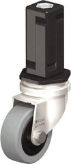 Blickle - 2" Diam x 45/64" Wide x 2-13/16" OAH Stem Mount Swivel Caster - Solid Rubber, 88 Lb Capacity, Plain Bore Bearing, Square Stem - USA Tool & Supply