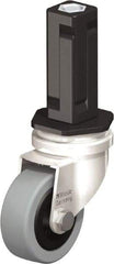 Blickle - 2" Diam x 45/64" Wide x 2-13/16" OAH Stem Mount Swivel Caster - Solid Rubber, 88 Lb Capacity, Plain Bore Bearing, Square Stem - USA Tool & Supply