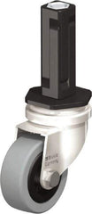 Blickle - 2" Diam x 45/64" Wide x 2-13/16" OAH Stem Mount Swivel Caster - Solid Rubber, 88 Lb Capacity, Plain Bore Bearing, Square Stem - USA Tool & Supply