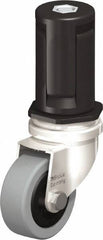 Blickle - 2" Diam x 45/64" Wide x 2-13/16" OAH Stem Mount Swivel Caster - Solid Rubber, 88 Lb Capacity, Plain Bore Bearing, Round Stem - USA Tool & Supply