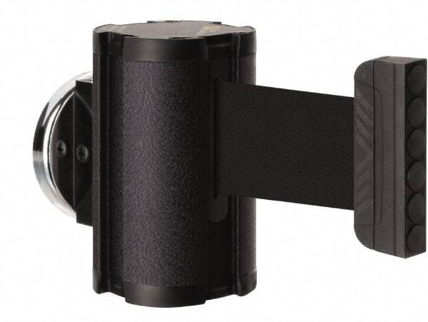 Lavi Industries - 3-1/2" High x 2-1/2" Long x 2-1/2" Wide Magnetic Wall Mount Barrier - Aluminum, Powdercoat Finish, Black, Use with Magnetic Wall Mount Barriers - USA Tool & Supply