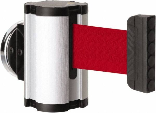 Lavi Industries - 3-1/2" High x 2-1/2" Long x 2-1/2" Wide Magnetic Wall Mount Barrier - Aluminum, Satin Chrome Finish, Satin Aluminum, Use with Magnetic Wall Mount Barriers - USA Tool & Supply