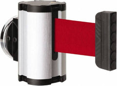 Lavi Industries - 3-1/2" High x 2-1/2" Long x 2-1/2" Wide Magnetic Wall Mount Barrier - Aluminum, Satin Chrome Finish, Satin Aluminum, Use with Magnetic Wall Mount Barriers - USA Tool & Supply