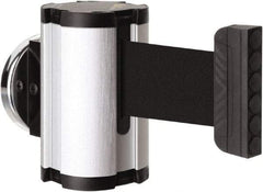 Lavi Industries - 3-1/2" High x 2-1/2" Long x 2-1/2" Wide Magnetic Wall Mount Barrier - Aluminum, Satin Chrome Finish, Satin Aluminum, Use with Magnetic Wall Mount Barriers - USA Tool & Supply