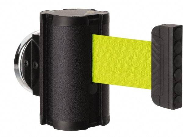 Lavi Industries - 3-1/2" High x 2-1/2" Long x 2-1/2" Wide Magnetic Wall Mount Barrier - Aluminum, Powdercoat Finish, Black, Use with Magnetic Wall Mount Barriers - USA Tool & Supply