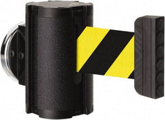 Lavi Industries - 3-1/2" High x 2-1/2" Long x 2-1/2" Wide Magnetic Wall Mount Barrier - Aluminum, Powdercoat Finish, Black, Use with Magnetic Wall Mount Barriers - USA Tool & Supply