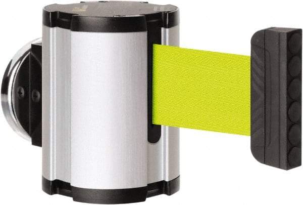 Lavi Industries - 3-1/2" High x 2-1/2" Long x 2-1/2" Wide Magnetic Wall Mount Barrier - Aluminum, Satin Chrome Finish, Satin Aluminum, Use with Magnetic Wall Mount Barriers - USA Tool & Supply