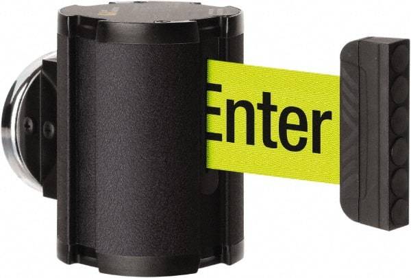 Lavi Industries - 3-1/2" High x 2-1/2" Long x 2-1/2" Wide Magnetic Wall Mount Barrier - Aluminum, Powdercoat Finish, Black, Use with Magnetic Wall Mount Barriers - USA Tool & Supply