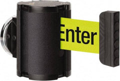 Lavi Industries - 3-1/2" High x 2-1/2" Long x 2-1/2" Wide Magnetic Wall Mount Barrier - Aluminum, Powdercoat Finish, Black, Use with Magnetic Wall Mount Barriers - USA Tool & Supply