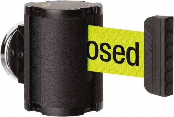 Lavi Industries - 3-1/2" High x 2-1/2" Long x 2-1/2" Wide Magnetic Wall Mount Barrier - Aluminum, Powdercoat Finish, Black, Use with Magnetic Wall Mount Barriers - USA Tool & Supply