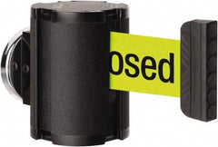 Lavi Industries - 3-1/2" High x 2-1/2" Long x 2-1/2" Wide Magnetic Wall Mount Barrier - Aluminum, Powdercoat Finish, Black, Use with Magnetic Wall Mount Barriers - USA Tool & Supply