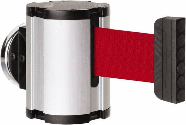 Lavi Industries - 3-1/2" High x 2-1/2" Long x 2-1/2" Wide Magnetic Wall Mount Barrier - Aluminum, Satin Chrome Finish, Satin Aluminum, Use with Magnetic Wall Mount Barriers - USA Tool & Supply