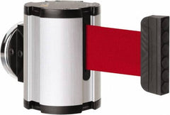 Lavi Industries - 3-1/2" High x 2-1/2" Long x 2-1/2" Wide Magnetic Wall Mount Barrier - Aluminum, Satin Chrome Finish, Satin Aluminum, Use with Magnetic Wall Mount Barriers - USA Tool & Supply