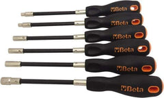 Beta - 5.5mm Flexible Shaft Nutdriver - Ergonomic Handle, 265mm OAL - USA Tool & Supply