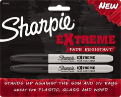 Sharpie - Black Permanent Marker - Fine Felt Tip, AP Nontoxic Ink - USA Tool & Supply