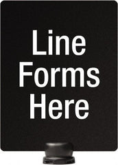 Lavi Industries - 11" High x 8-1/2" Long x 8-1/2" Wide Barrier Sign Frame - PVC, Sintra Finish, Black, Use with Tempest - USA Tool & Supply