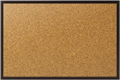 Quartet - 24" Wide x 18" High Open Cork Bulletin Board - Natural (Color) - USA Tool & Supply
