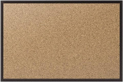 Quartet - 48" Wide x 36" High Open Cork Bulletin Board - Natural (Color) - USA Tool & Supply