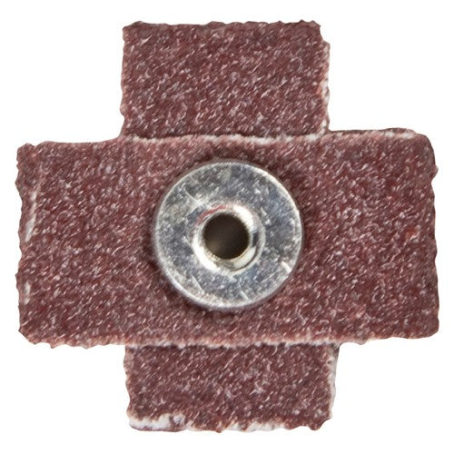 3″ × 3″ × 1 1/2″ Cross Pad 8-Ply 80 Grit 1/4-20 Eyelet Aluminum Oxide - USA Tool & Supply