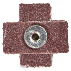 3″ × 3″ × 1 1/2″ Cross Pad 8-Ply 80 Grit 1/4-20 Eyelet Aluminum Oxide - USA Tool & Supply