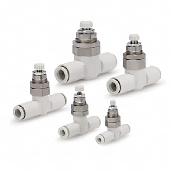 SMC PNEUMATICS - Speed & Flow Control Valves Valve Type: Flow Control Offset Inline Tube Outside Diameter (Inch): 3/8 - USA Tool & Supply