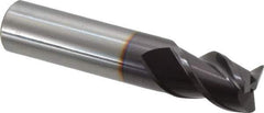 Guhring - 1/2", 5/8" LOC, 1/2" Shank Diam, 2-1/2" OAL, 3 Flute, Solid Carbide Square End Mill - Single End, FIREX Finish, Spiral Flute, 45° Helix, Centercutting, Right Hand Cut, Right Hand Flute, Series 3086 - USA Tool & Supply