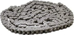 Morse - 1/2" Pitch, ANSI 40, Low Maintenance Roller Chain - Chain No. 40, 10 Ft. Long, 5/16" Roller Diam, 5/16" Roller Width - USA Tool & Supply