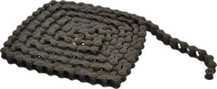 Morse - 1/2" Pitch, ANSI 41, Single Strand Roller Chain - Chain No. 41, 10 Ft. Long, 0.306" Roller Diam, 1/4" Roller Width - USA Tool & Supply